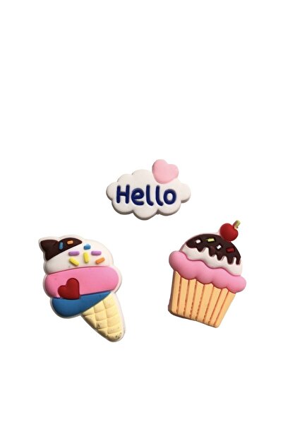 Crocs Cutyshoes Jibbitz Crazy Icecream Çılgın Dondunmalar Aksesuar Terlik Süs...