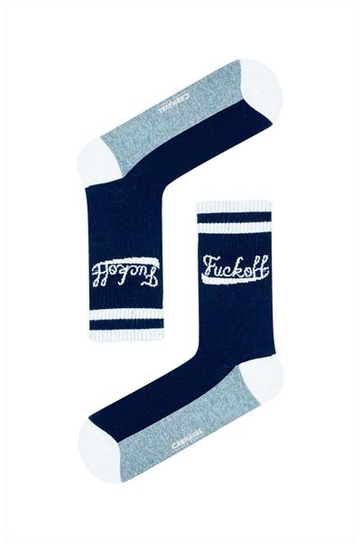 CARNAVAL SOCKS Черни обръчи с шарени цветни чорапи Fckoff