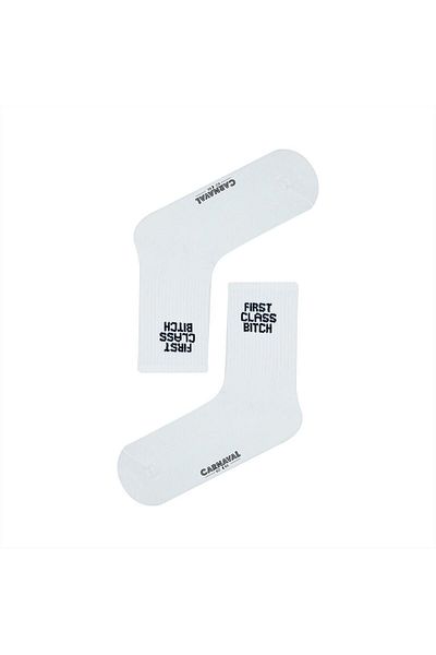 CARNAVAL SOCKS Πολύχρωμες αθλητικές κάλτσες πρώτης κατηγορίας Bitch με γραπτό σχέδιο