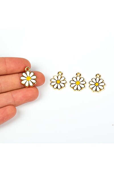 yfhobi 1 Adet - 16 Mm Tek Kulp Mineli Papatya Takı Aparatı, Altın Kaplama, 1....