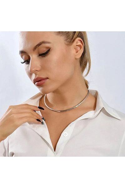 Be Best Women's Silver Color Choker CD683