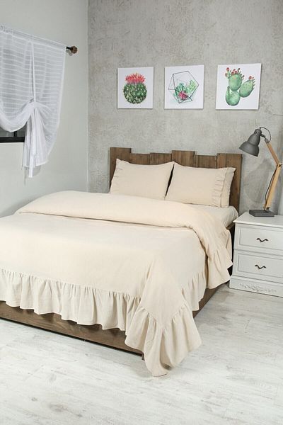 cotton maison Natural Bedspread Set Double Vintage 240x260 Cm