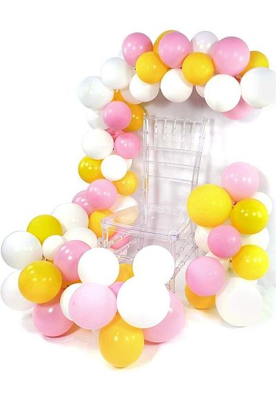 BAL10 DÜNYASI Safari Themed Soft Colors Chain Balloon 100 Pieces 5 mt Balloon Chain