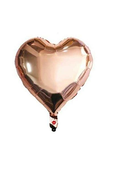 BAL10 DÜNYASI Rose Gold Heart Foil Balloon 45 Cm - 1 Piece