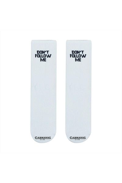 CARNAVAL SOCKS Μην με ακολουθείς, είμαι πολύ χαμένος Γραπτές πολύχρωμες αθλητικές κάλτσες με σχέδια