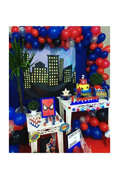 BAL10 DÜNYASI Siderman Concept 70 Metallic Balloons and Balloon Chain