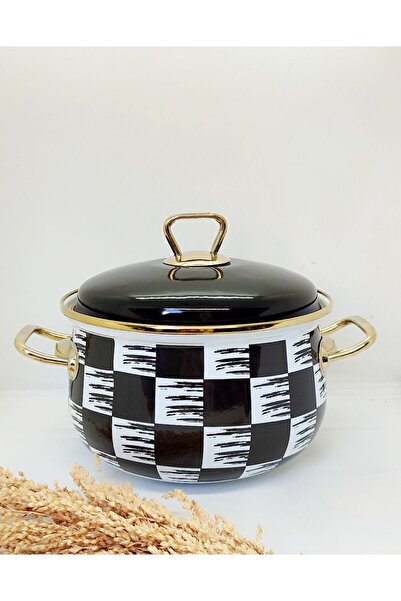 EBRULİEMAYE داما لوكس 2.8 لتر 20 سم وعاء حليب الزبادي المطلي بالمينا