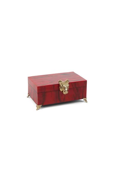 Mikasa Moor صندوق النمر الأحمر - 17x21x10 سم