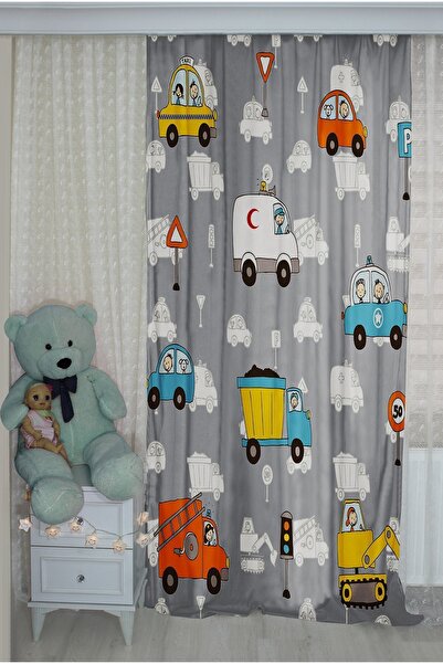 Bebişim Halı Educational Trolley Children's Room - Double Winged, Background Curtain