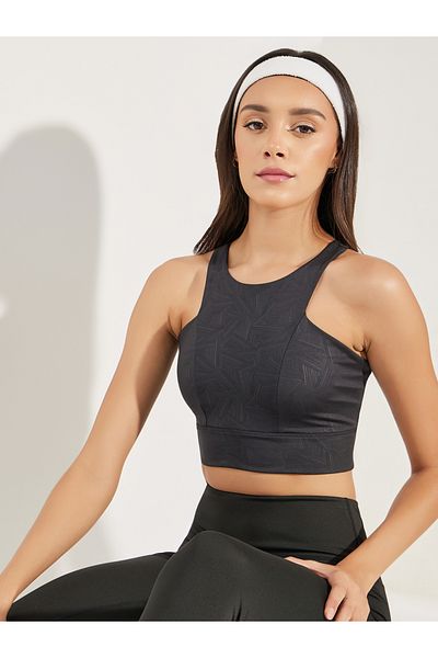 Styli Cutout Racerback Detail Medium Support Sports Bra