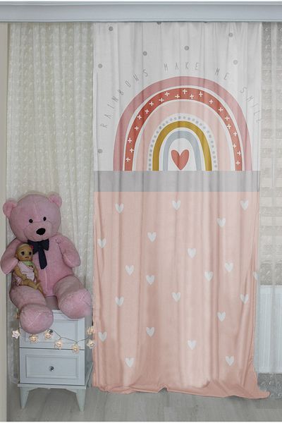 Bebişim Halı Bebişim Rainbow Bi134 Double Winged Children's Room Background Curtain