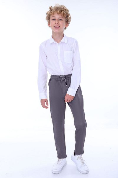 Joui Co Pantaloni de școală pentru copii din bumbac - cu talie elastică
