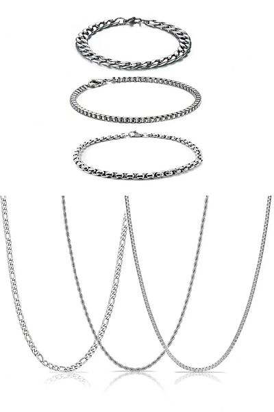 The Collection SET of 6 - 3 Bracelets and 3 NecKlaces (necKlace and Bracelet SET)