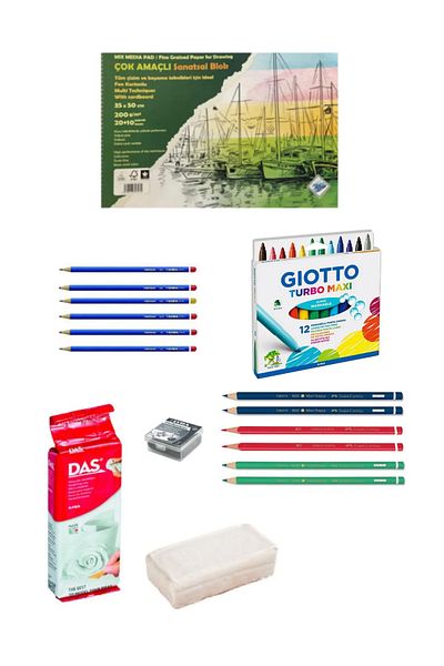 GLANCE art Liva 35x50 Picture Notebook with BackGround Cardboard, 200 Gr.20 10 Yp, 17 Piece Set