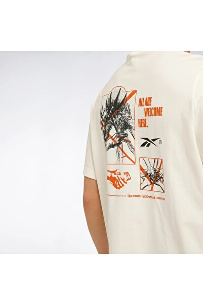 Reebok BB BASKETBALL CT SS Beige Men's Short Sleeve T-Shirt