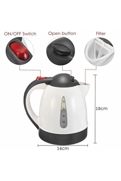 kar-bul 1 Litre 12 Volt Araç Içi Oto Su Isıtıcı Kettle Çakmaklık Girişli
