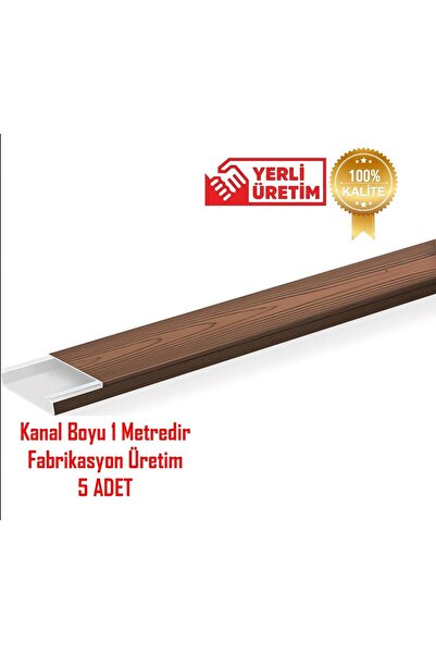 YTE Extra Kendinden Yapışkanlı Kahverengi Kablo Kanalı 25x16 5 Metre 5 Adet M...