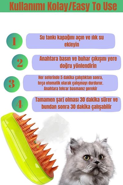 petgravity Cat and Dog Cleaning Massage Brush - Steam Comb