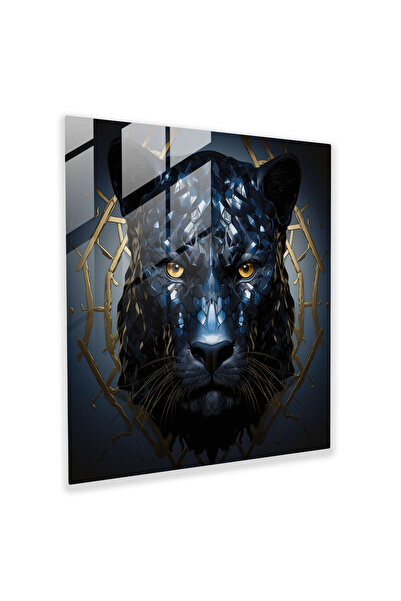 PaintedAnarchy طباعة Marvel Glass - النمر الأسود - Marvel، طباعة زجاجية، ديكو...