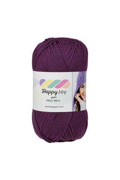 Kürkçü Han Happy Joy Lanyard Purple Hand Knitted - 100Gr 300m Hj075