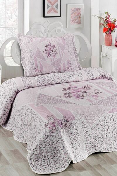 Örtüm Dolce Lila Tek Kişilik Kapitone Yatak Örtüsü