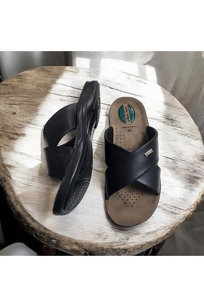 GokceKundura06 Daily Reinforced Heel Spur - Cross Home and Outdoor Slippers