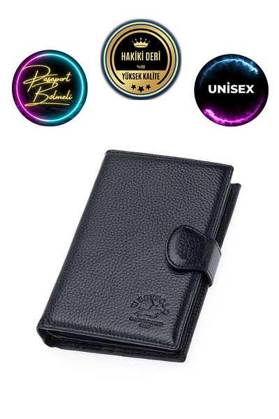 CüzCan Navy Blue Γνήσιο Δέρμα - Πορτοφόλι West Polo Passport