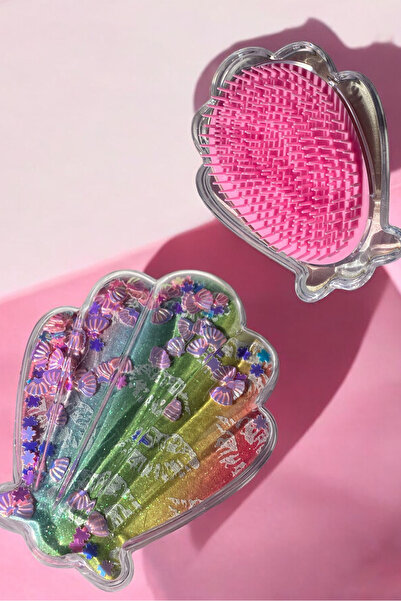 TAKIŞTIR Karışık Renk Deniz Kabuğu Detaylı Öpücük Figürlü Simli Taşınabilir S...