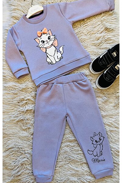 enes baby طقم شتوي مكون من 3 خيوط ماري كات - طقم مكون من قطعتين