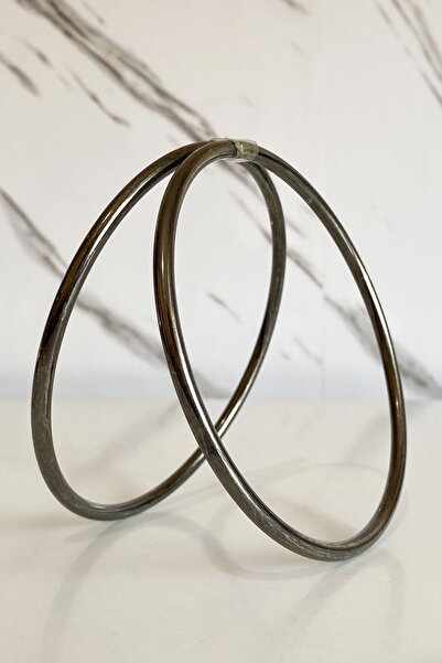 vollen yarn Geanta rotunda din metal negru cu maner - 12 cm