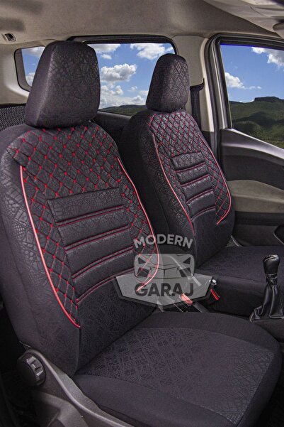 Modern Garaj مجموعة أغطية مقاعد السيارة السوداء المنقوشة المتوافقة مع سيارات ...