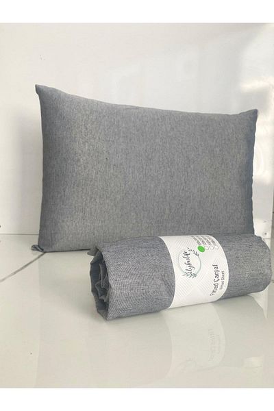 uykulife home collection Anthracite Gray Single Elastic Sleeping Sheet Set