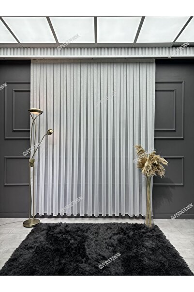 Perde Pendik Bambu Şantuklu Ütü Istemez Kırışmaz Tül Perde 1e 3kat Pileli Tül