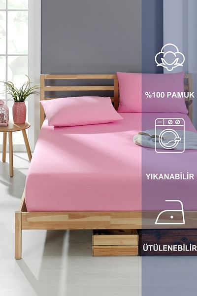 moke e ticaret Akfil Fabric - Elastic and Fitted Pillowed Sheet Set