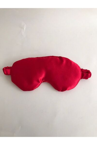 PratikDikisco Kırmızı Saten Uyku Gözlüğü / Göz Bandı
