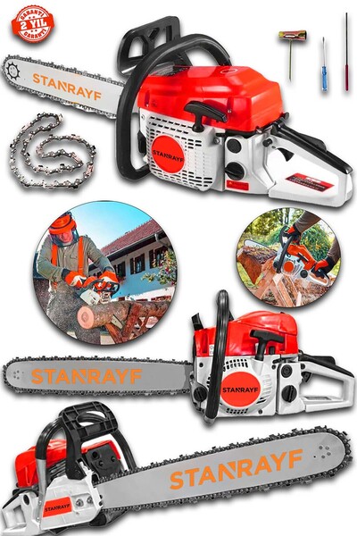 stanrayf Alman Strong 16 Hp  Çelik Şanzıman Benzinli Ağaç Odun Dal Motorlu Hı...