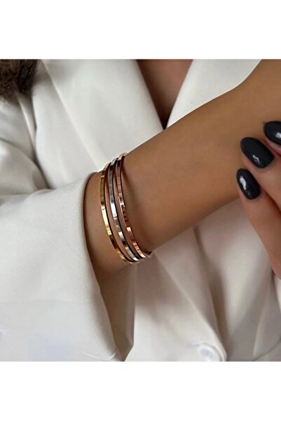 Gül Accessory Çelik Mix 3lü Renk Ajda Bilezik