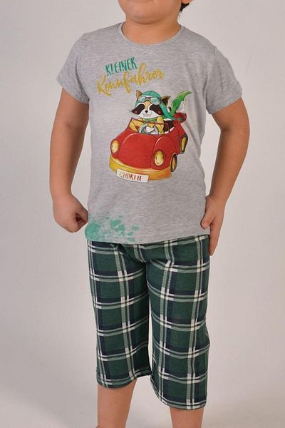 Tom John Boy Bermuda Short Sleeve Pajama Set Gray