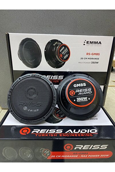 REISS AUDIO 20cm Midrange 350wat 150rms Iki Adet Kapaklı Model