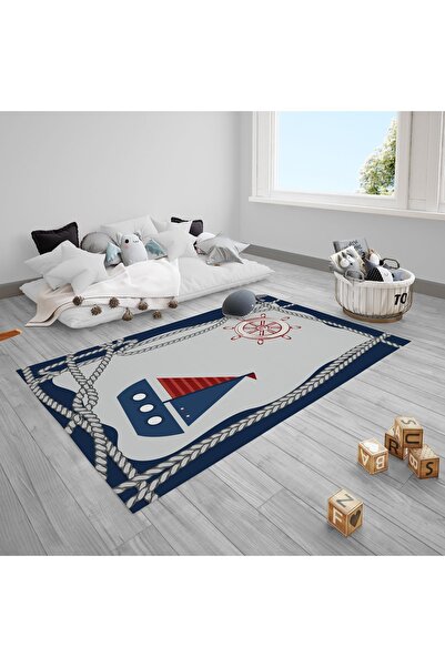 CİCİ ODAM Gemi, Dümen , Halat Çocuk Bebek Odası Halısı
