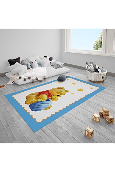 CİCİ ODAM Winnie The Pooh,yıldız Çocuk Bebek Odası Halısı