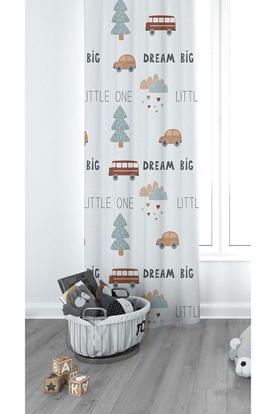 CİCİ EKO Native American Children's Room Curtain Background Curtain