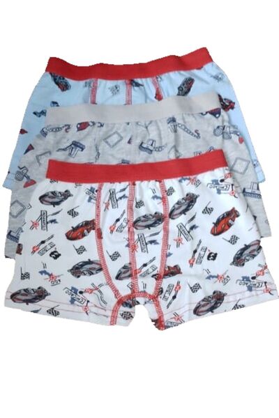 ADN KİDS Desenli 3'lü Erkek Çocuk Boxer