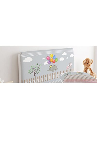 CİCİ ODAM Baza Başlık Kılıfı Uçan Fil Ve Renkli Balonlar