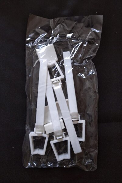 Konur Store Rustik Perde Korniş Ray Kelepçesi Ve Kapak Beyaz Rengi- 4 Adet