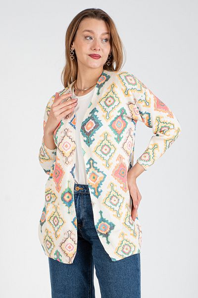 Hatun Atila Cardigan lung tricotat cu model HatunAtila - 5000-4