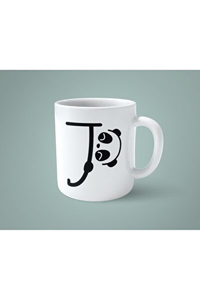 hesaplisiburada كوب مطبوع عليه حرف J Panda Alphabet