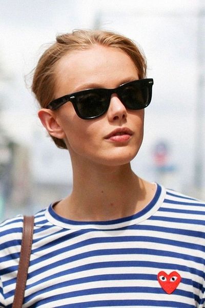 roscoe Black Unisex Bone Model Sunglasses