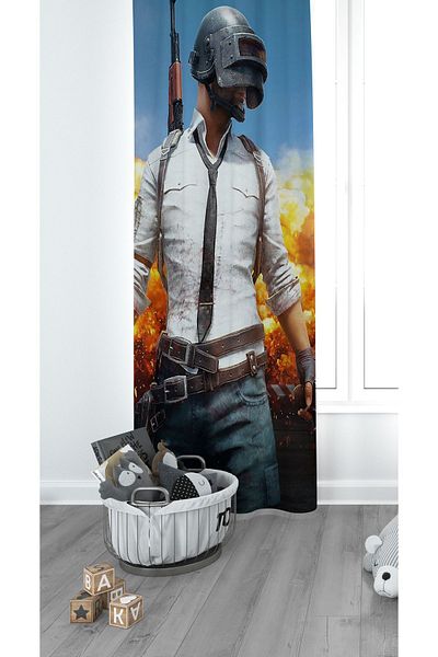 CİCİ EKO PubG Children's Room Curtain Background Curtain