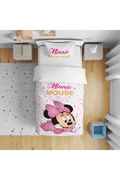 CİCİ ODAM Çocuk Bebek Nevresim Takımı Puantiyeli Minnie Mouse